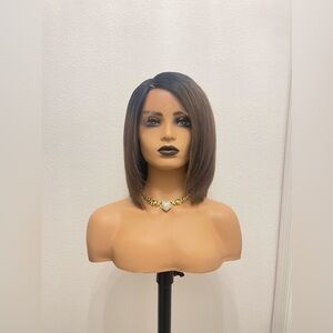 New! Unworn! 12” Full Lace Wig, Human Hair Customized Ombre
